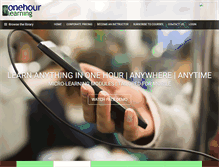 Tablet Screenshot of onehourlearning.com